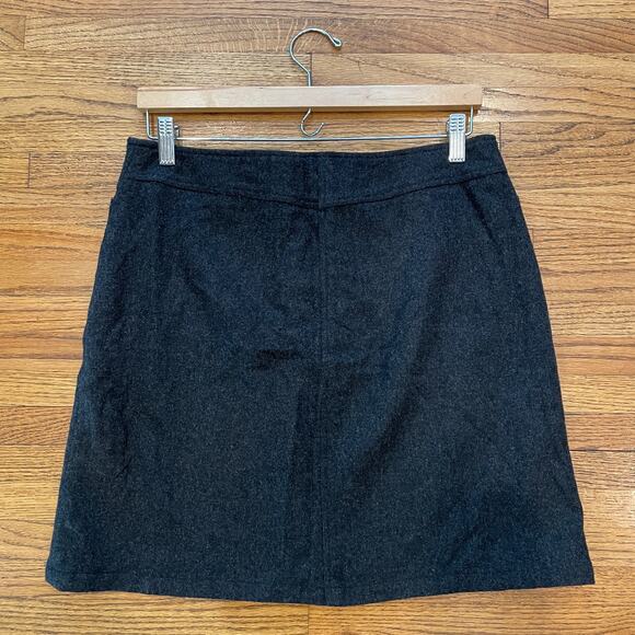 American Eagle Wool Blend Mini Skirt Sz 8 Dark Gray Lined Pockets EUC - Picture 9 of 9